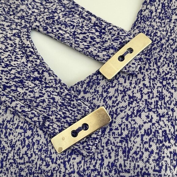 Jamie Sadock Women's S Purple Medium Wrap Collar Metal Buttons Golf Tennis Top - Picture 6 of 13